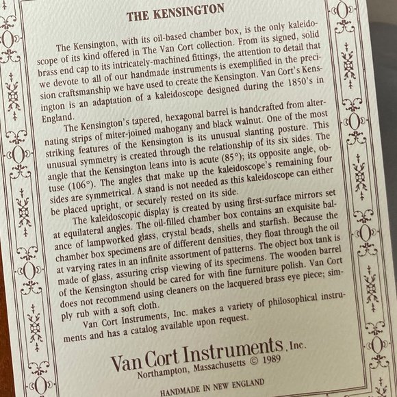 VanCort Wood and Brass Hexagon Kaleidoscope - Picture 6 of 16